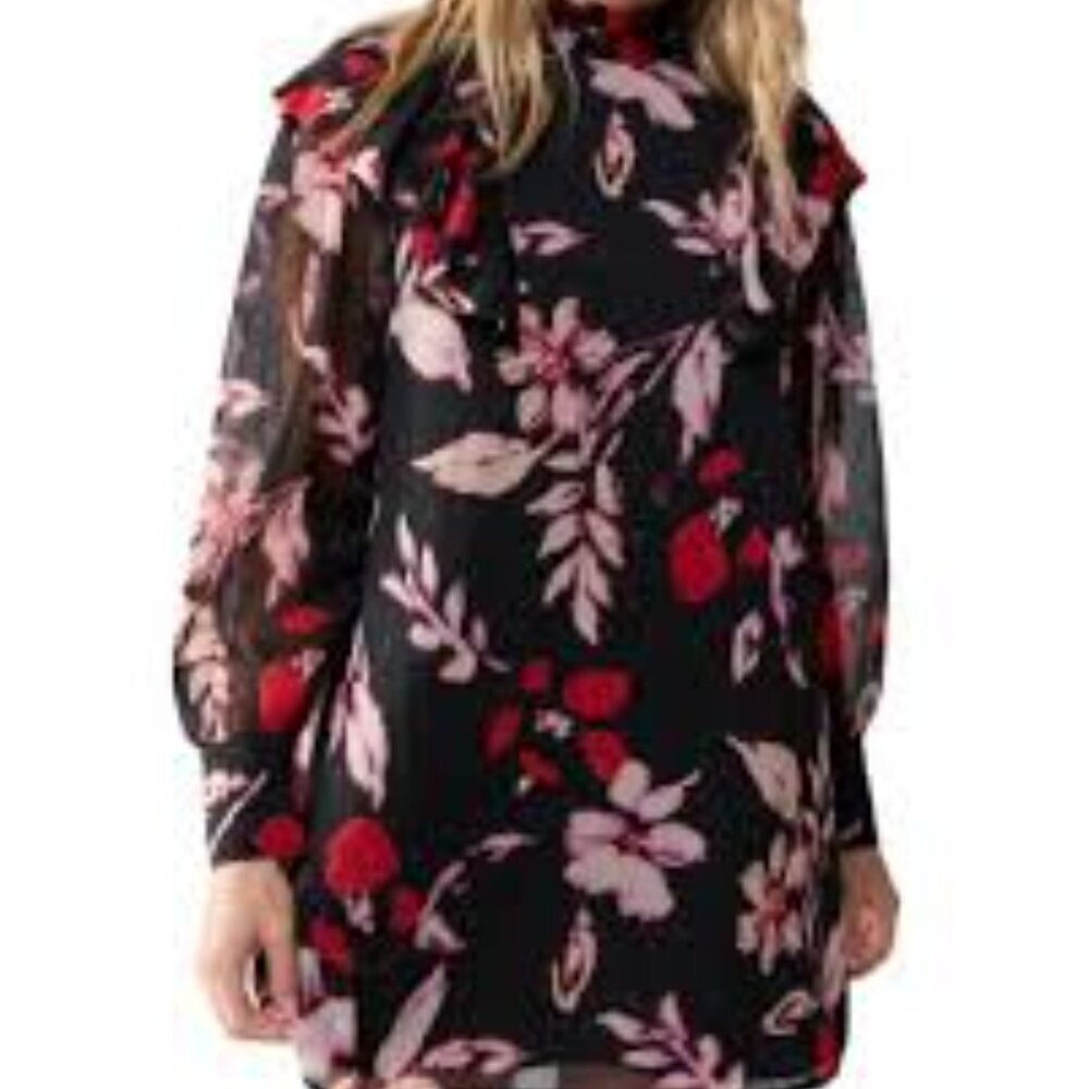NWT Sanctuary FloralTwice as Cute Floral Long Sleeve Minidress Sz S
